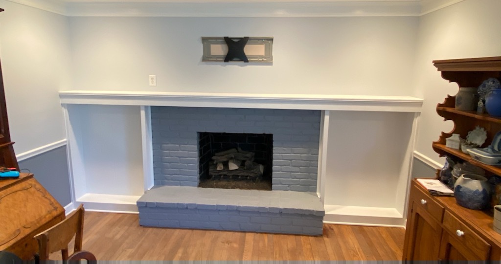 Fireplace-mantel after